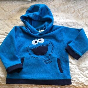 Sesame Street Cookie Monster Fleece Hoodie - Blue and Black